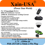 3.7V 4400mAh Li-ion Replacement Battery with JST-XH 2P 2.54mm Connector for Ortizan 24W Bluetooth Speaker IPX7, RC Toys, Lighting, DIY Equipment