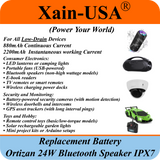 (2-Pack) Replacement Battery for Ortizan 24W Bluetooth Speaker IPX7 – 3.7V 4400mAh 16.28Wh Li-ion Rechargeable Pack with JST-XH 2P 2.54mm Connector
