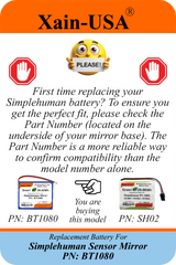Simplehuman BT1080 Replacement Battery — 3.7V 6600mAh | ST3024, ST3026, ST3027, ST3028