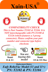 Title: Amazon  14.4V 2600mAh Li-ion Replacement Battery for Eufy RoboVac 11 (T2102) and 11+ (T2104)   2-Pin Connector  High-Capacity Rechargeable Battery Pack