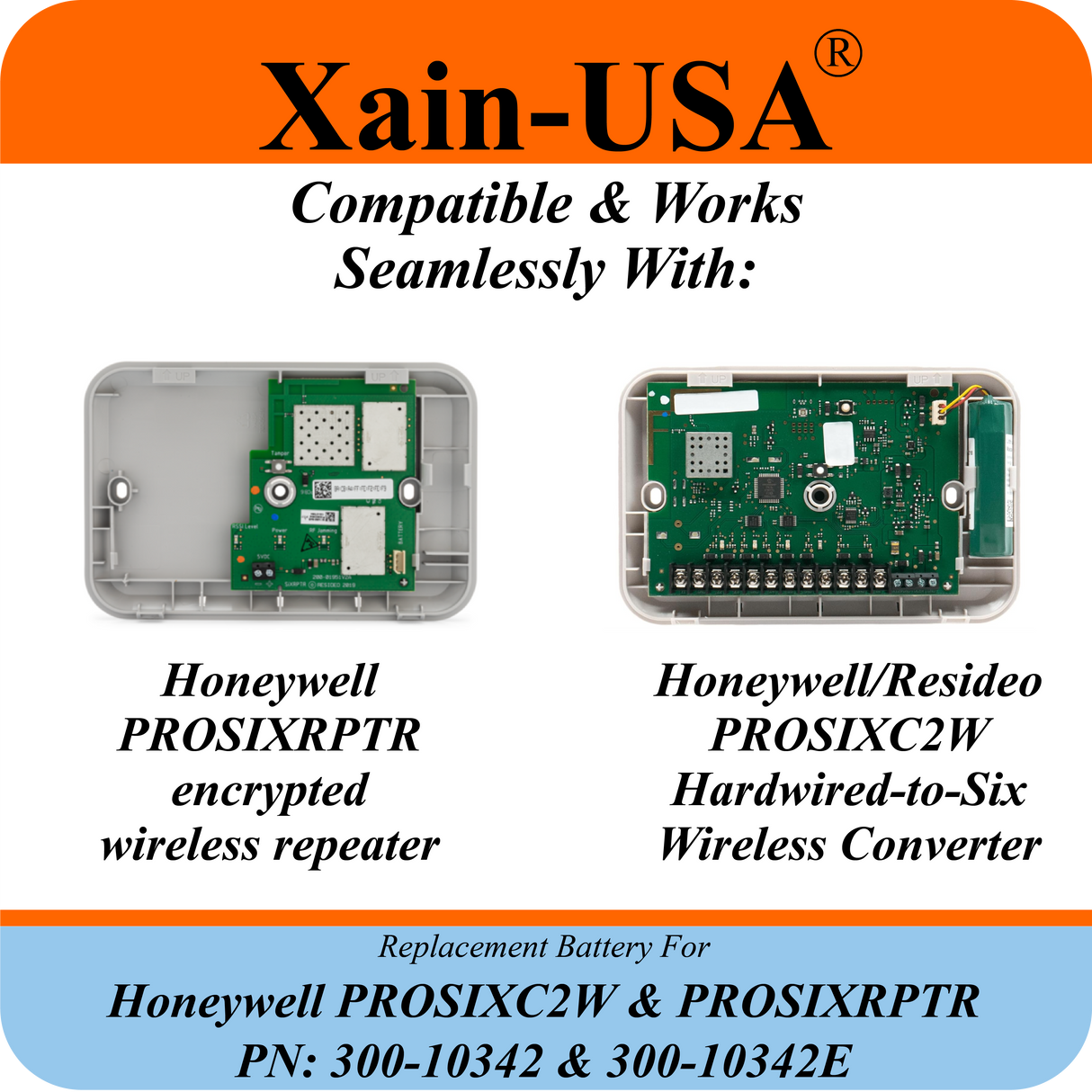 2600mAh Replacement Battery for Honeywell PN: 00-10342 / PROSIXC2W & PROSIXRPTR