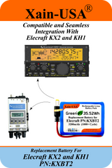 Long-Lasting 3200mAh Rechargeable Li-ion Battery PN: KXBT2 | Direct Replacement for Elecraft KX2 & KH1 | Premium Xain-Xtra Cells, 1000+ Charge Cycles