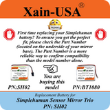 ULTRA-CAPACITY 7800mAh Battery for Simplehuman PN: SH02 Sensor Mirror Trio