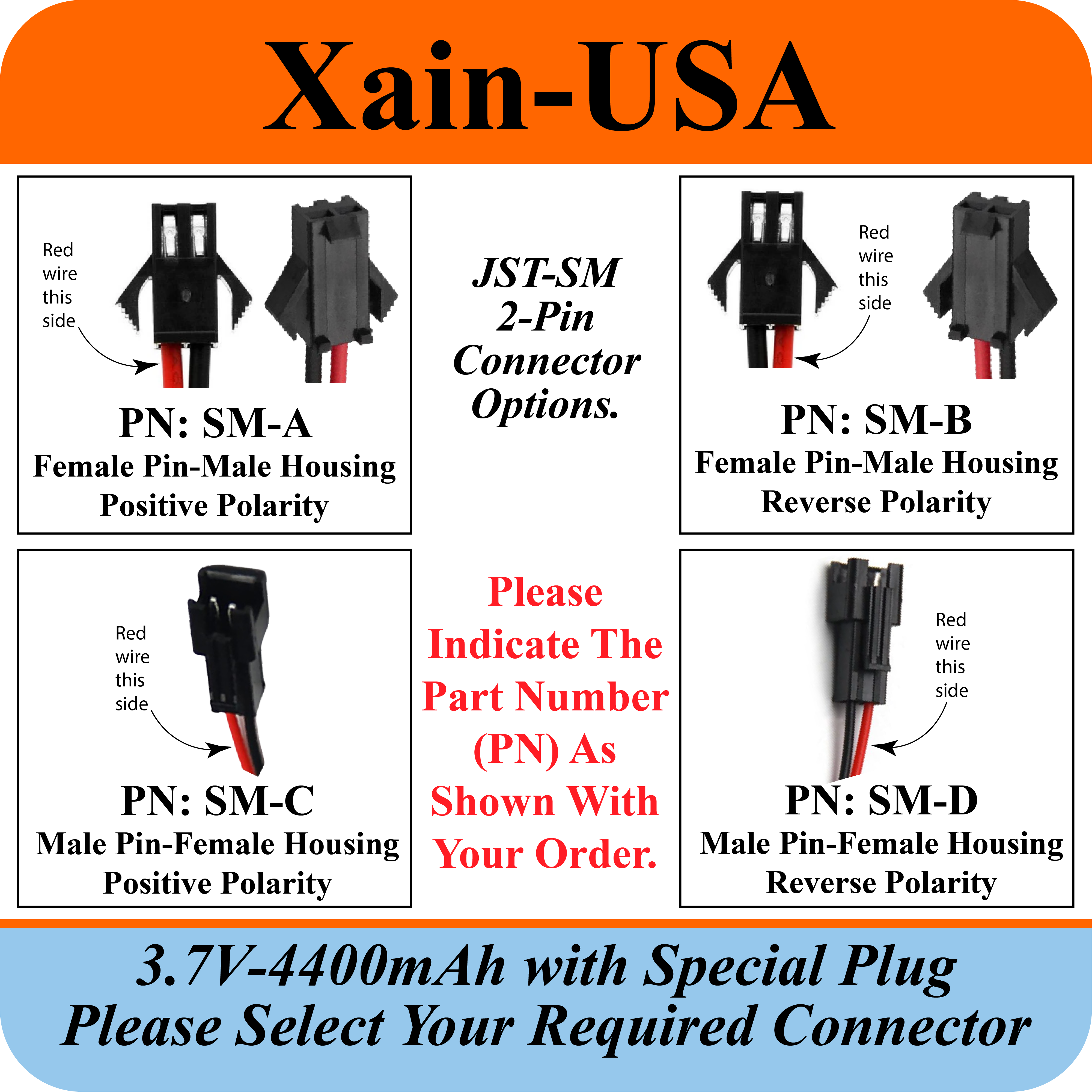 3.7V 4400mAh Special Order