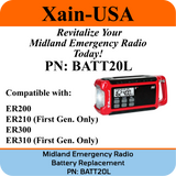 Midland Emergency Radio Replacement Battery (First Gen. ER200/ ER210/ ER300/ ER310)
