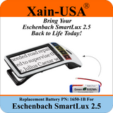 Eschenbach SmartLux 2.5 Portable Video Magnifier Replacement Battery – 2600mAh 3.7V, PN 1650-1B