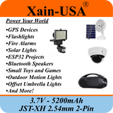 Premium 3.7V 5200mAh / High Drain / Li-ion Battery Pack / with JST-XH 2-pin Plug / Supports 4A Continuous Discharge / Ideal for Bluetooth speakers, toys, lighting, and electronics.