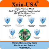 Long Lasting 3200mAh Replacement Battery for Midland Emergency Radio ER210/ER310 (2nd Gen) / PN: BATT26L.