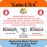 (2-Pack) 2600mAh Replacement Battery for Midland Emergency Radio PN: BATT20L, 1st Gen. ER200 / ER210 / ER300 / ER310