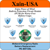 Midland Emergency Radio Replacement No-wires Battery (Second Gen)