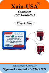 (1-Pack ) 11.1V 2600mAh Replacement Battery for Signalink Firelink 2 Horn Fire Alarm System (NMC‑101) – Built‑In BMS Protection.