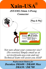 (Xain-Vac) Premium Replacement Battery for Deenkee DK600 / DK600 Max / DK650 / DK700 Robot Vacuum Cleaners 14.4V - 2600mAh  (37.4Wh) with Built-in Battery Management System (BMS)