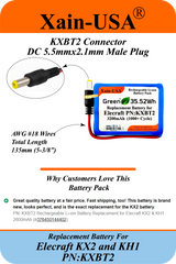 Long-Lasting 3200mAh Rechargeable Li-ion Battery PN: KXBT2 | Direct Replacement for Elecraft KX2 & KH1 | Premium Xain-Xtra Cells, 1000+ Charge Cycles