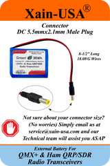 12V 3200mAh Li-ion Rechargeable External Battery – Compatible with QMX+ Transceivers & SDR/QRP Ham Radios  High-Endurance Power with Xain-Xtra Cells, Rated for 1000+ Charge Cycles