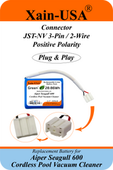 Replacement Battery Pack for  Aiper Seagull 600 / Paxcess Frisbee / Intex / Bestway (Disc Models) Cordless Pool Vacuum Cleaner | High-Capacity 11.1V 2600mAh Rechargeable Lithium-Ion | Long Runtime.