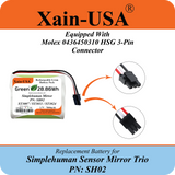 ULTRA-CAPACITY 7800mAh Battery for Simplehuman PN: SH02 Sensor Mirror Trio