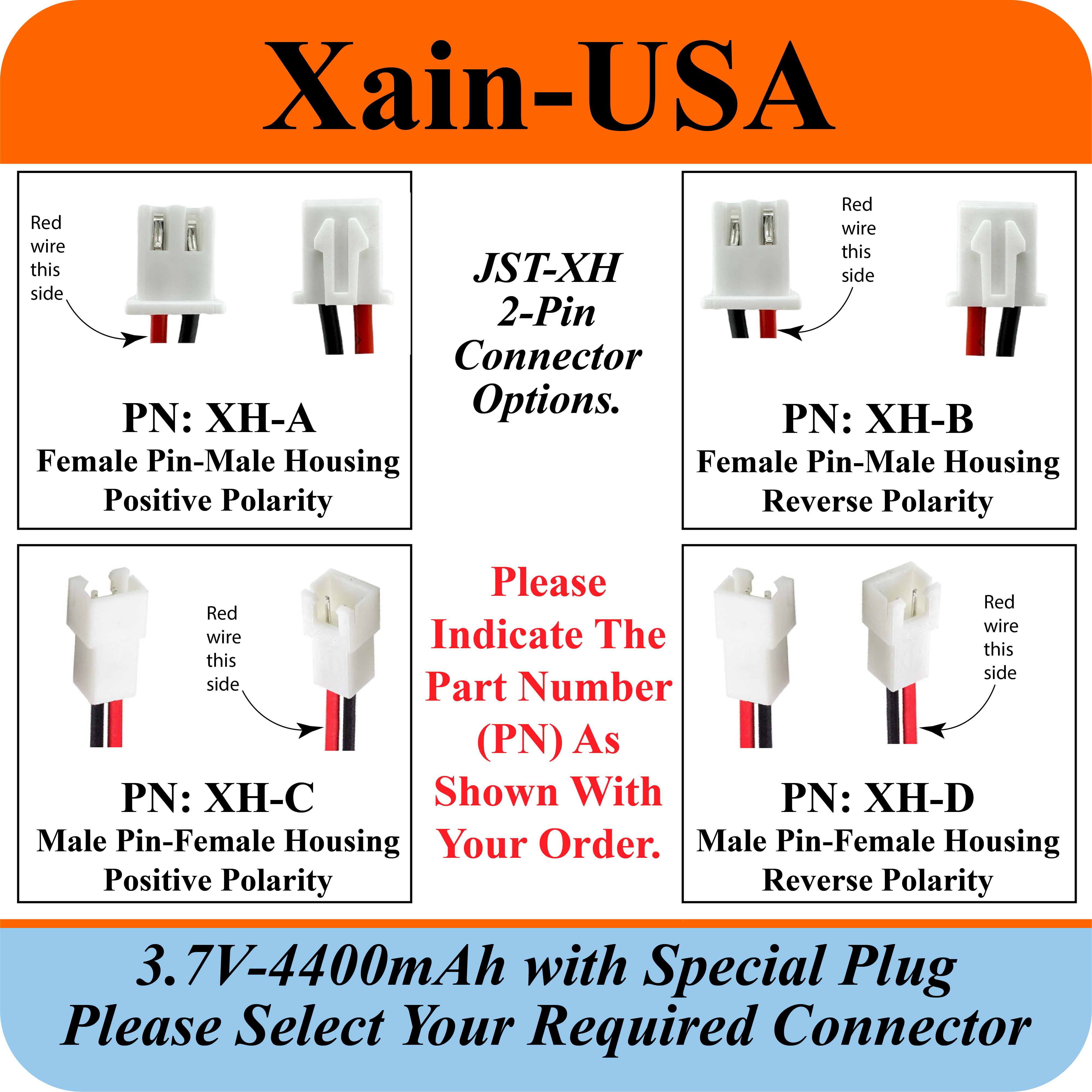 3.7V 4400mAh Special Order