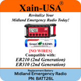 (2-Pack) Replacement Battery for Midland Emergency Radio ER210 (2nd Gen.) & ER310 (2nd Gen.)  PN: BATT26L 2600mAh