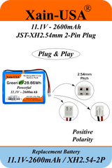 JST-XH two-pin connector and wire polarity comparison