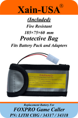 Smart Package 3200mAh Replacement Battery for FOXPRO Game Caller PN: LITH CHG / 34317 / 34318
