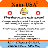 1S2P High-Capacity High-Drain 3.7V - 6700mAh Li-ion Battery Pack, with JST-PH 2-Pin Plug, 152% more power than 4400mAh, for Electronics, Solar Lights, GPS, Meshtastic Solar Node Project, Speakers