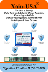 (5-Pack ) 11.1V 2600mAh Replacement Battery for Signalink Firelink 2 Horn Fire Alarm System (NMC‑101) – Built‑In BMS Protection.
