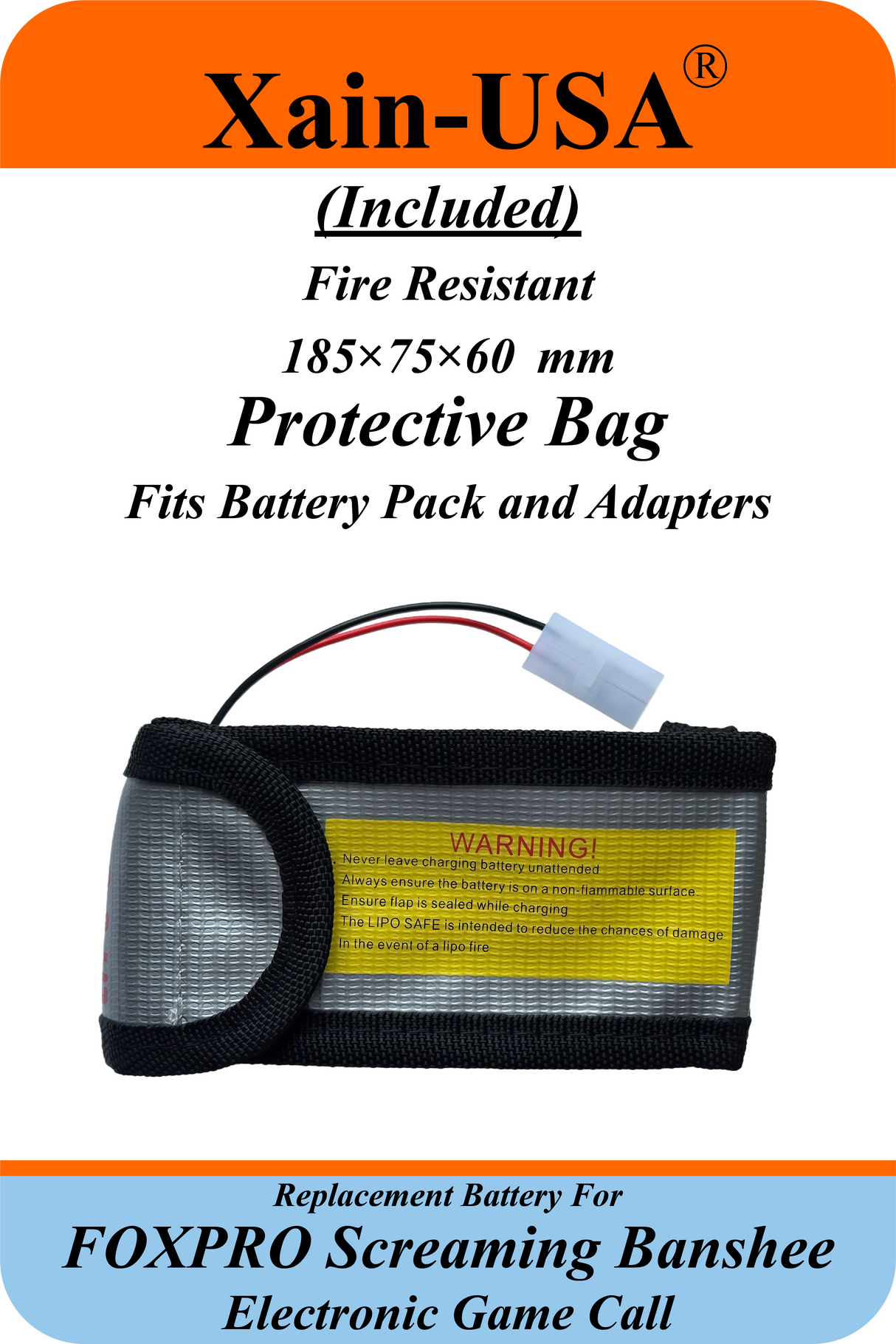 (Xain-HUNT) Powerful 6400mAh SMART Package replacement battery for FOXPRO PN: Lith/CHG & PN: 34318 / fits: Banshee, Hellfire, Krakatoa-ii, Screaming Banshee, Shockwave, Snow Commando, X1 X24 X2S Xwave