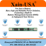 2600mAh Replacement Battery for Honeywell PN: 00-10342 / PROSIXC2W & PROSIXRPTR