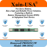 PN: 300-10342 Replacement Battery for Honeywell PROSIXC2W Converter, 3.7V  2600mAh, reliable power for seamless performance.