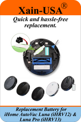 Replacement Battery 14.4V 2600mAh (37.4Wh) for iHome AutoVac Luna iHRV12 & Luna Pro iHRV13 Robot Vacuum Cleaner