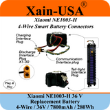 Replacement Battery For Xiaomi M365 PN: NE1003-H (36V 7800mAh, 280Wh) with Built-in Communication Protocol. Please See Our Catalog for Xiaomi Scooter Compatibility List.