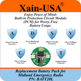 (2-Pack) 2600mAh Replacement Battery for Midland Emergency Radio PN: BATT20L, 1st Gen. ER200 / ER210 / ER300 / ER310