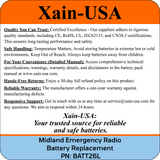Midland Emergency Radio Replacement No-wires Battery (Second Gen)