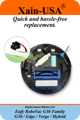 14.4V 2600mAh Li-ion Replacement Battery for Eufy RoboVac  G30 (T2250) / G30 Edge (T2251) / G30 Verge (T2252) / G30 Hybrid (T2253)  3-Pin Connector  High-Capacity Rechargeable Battery Pack
