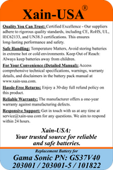 Replacement Battery for Gama Sonic GS37V40 (3.7V Li-ion, 5200mAh / 19.24Wh) – Compatible with Gama Sonic 101822, 203001, 203001-5 Solar Lights, Ultra High Capacity