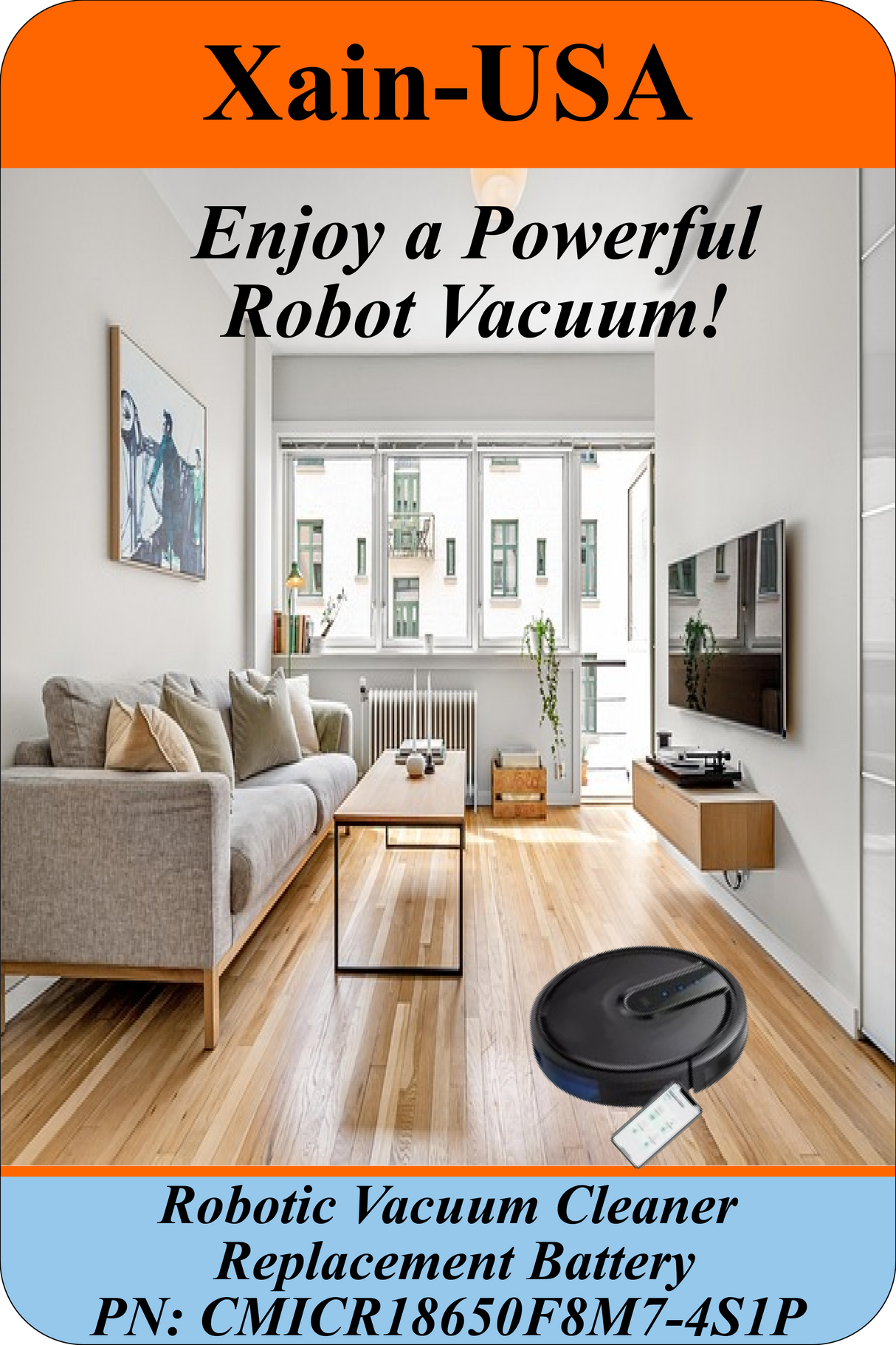 Replacement Battery for Ionvac SmartClean 2000 Robovac 7687 / 7688 and Ionvac SmartClean V4 (7997) Robot Vacuum Cleaners 14.4V - 2600mAh  (37.4Wh) with Built-in Battery Management System (BMS)