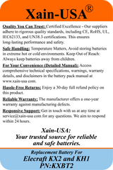 Long-Lasting 3200mAh Rechargeable Li-ion Battery PN: KXBT2 | Direct Replacement for Elecraft KX2 & KH1 | Premium Xain-Xtra Cells, 1000+ Charge Cycles