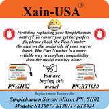 7800mAh Replacement Battery for Simplehuman Mirror PN: SH02 ST3007 ST3011 ST3024