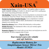 7800mAh ULTRA-CAPACITY Replacement Battery for Simplehuman ST3024 Sensor Mirror Trio, 3.7V Rechargeable Li-ion Pack, Built with Xain-Xtra Cells for 1000+ Cycles, Twice the Lifespan of Standard Cells