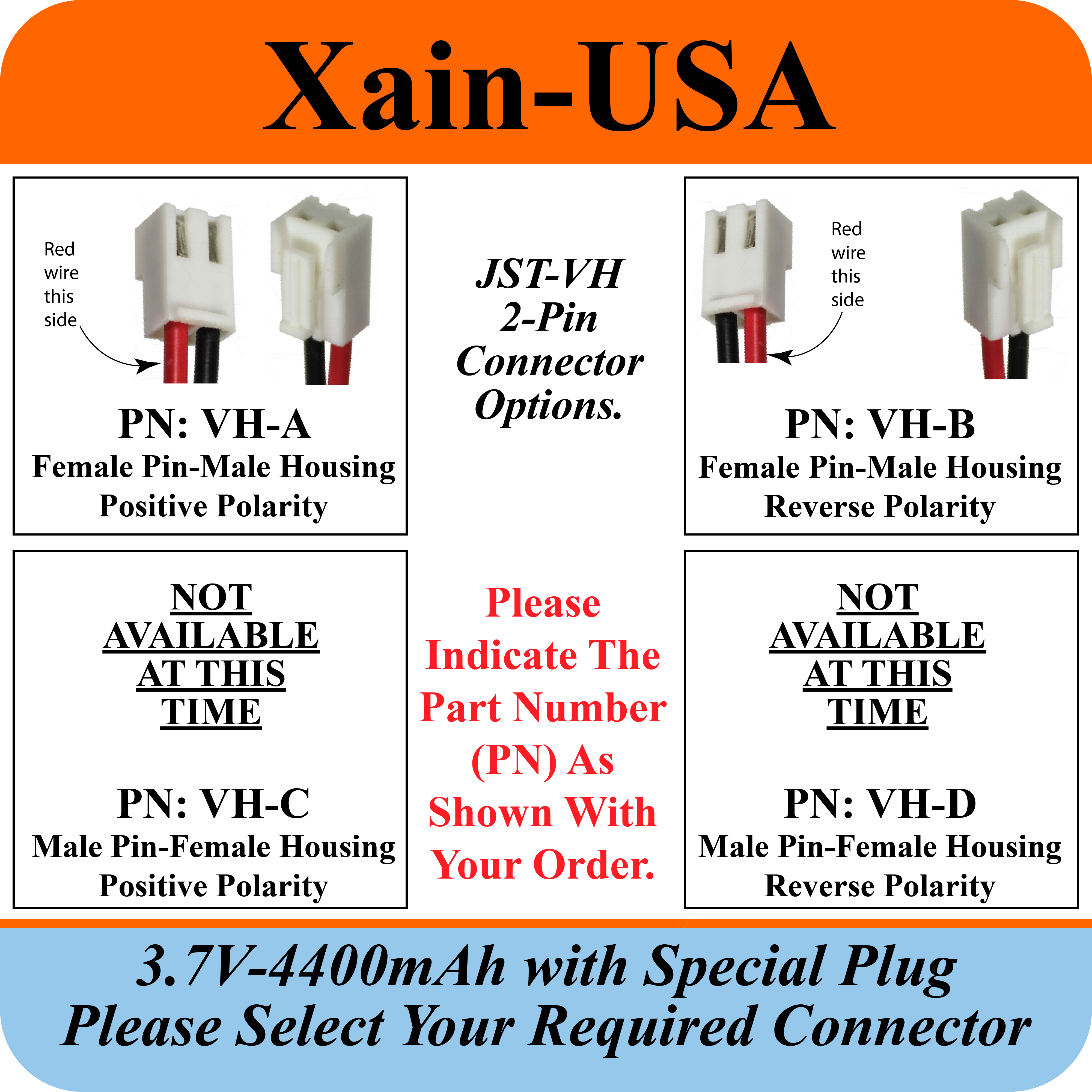 3.7V 4400mAh Special Order