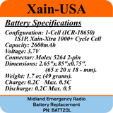 Midland Emergency Radio Replacement Battery (First Gen. ER200/ ER210/ ER300/ ER310)