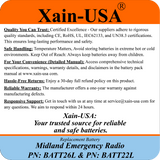 Battery Replacement for Midland ER210/ER310 (2nd Gen.)  / PN: BATT26L and PN:BATT22L / 2600mAh / with Built-in BMS