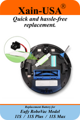14.4V 2600mAh Li-ion Replacement Battery for Eufy RoboVac 11S (T2108) 11S Plus (T2119) 11S Max (T2126 / T2130)   3-Pin Connector  High-Capacity Rechargeable Battery Pack