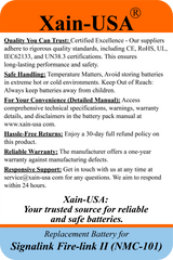 (1-Pack ) 11.1V 2600mAh Replacement Battery for Signalink Firelink 2 Horn Fire Alarm System (NMC‑101) – Built‑In BMS Protection.