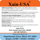 7800mAh Replacement Battery for Simplehuman Mirror PN: SH02 ST3007 ST3011 ST3024