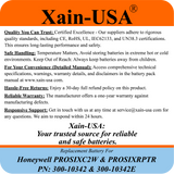 2600mAh Replacement Battery for Honeywell PN: 00-10342 / PROSIXC2W & PROSIXRPTR