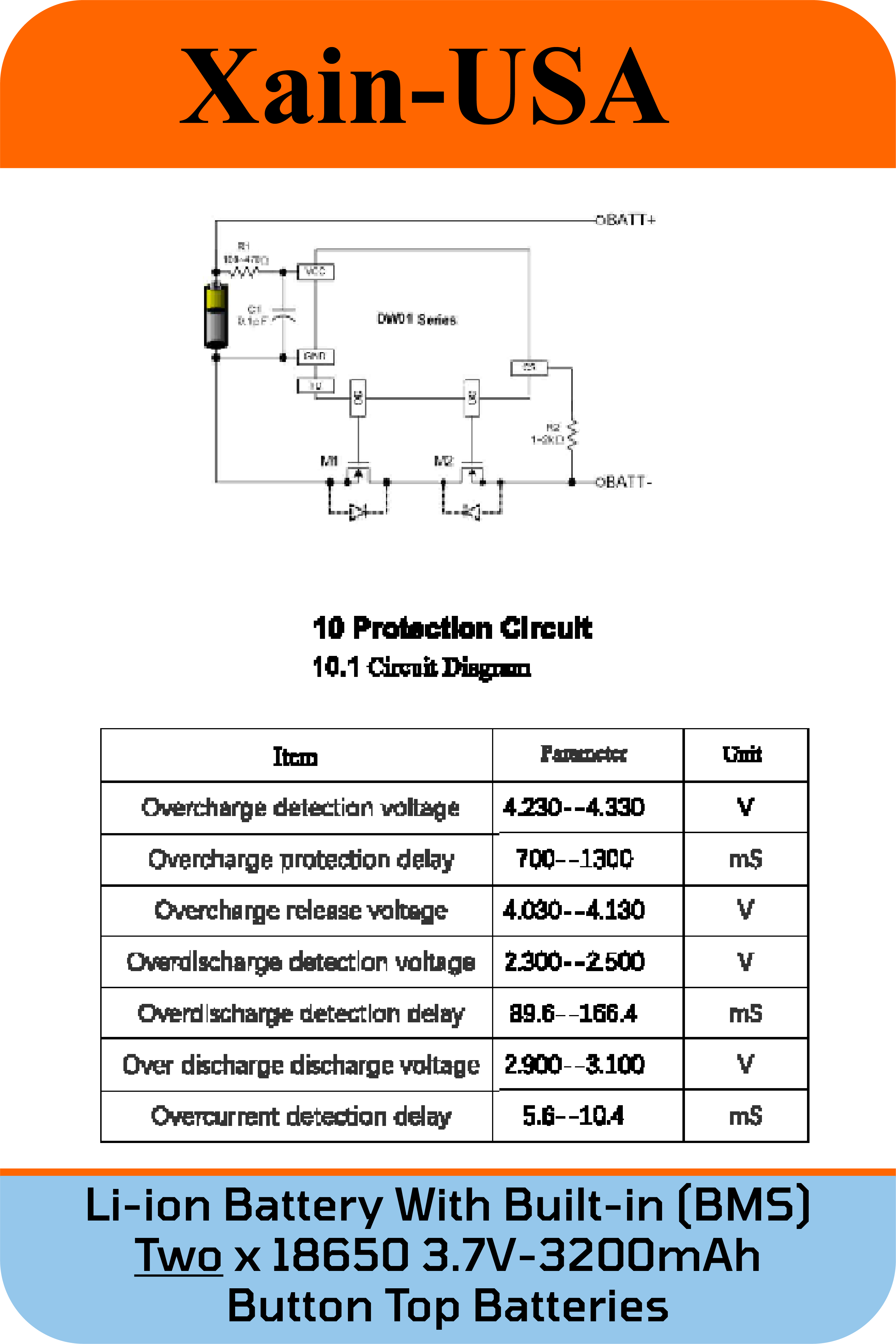 2-Pack 3.7V Single Slot 18650 Battery Charger With 2 x 3200mAh Li-ion Batteries.