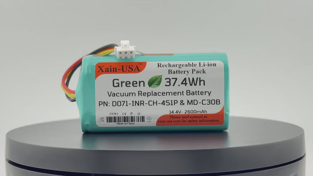 2600mAh PN:D071-INR-CH-4S1P & PN:MD-C30B Replacement battery for Liectroux E30 C30B 2D WiFi Robot Vacuum Cleaner Midea M4 NEO 830P iHRV2 XBOOST BPK-VCBB1XB V-tac VT-5555/5556